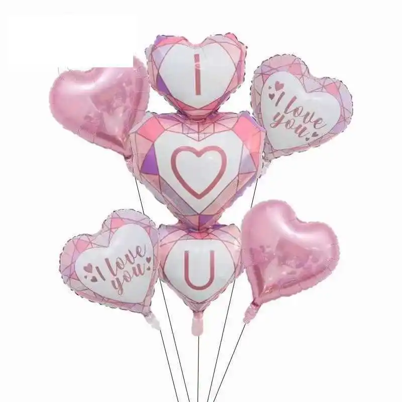 18inch Gold Silver Red Heart Love Balloon Decoration Pure Color Foil Helium Baloon Wedding Valentine's Day Birthday Party