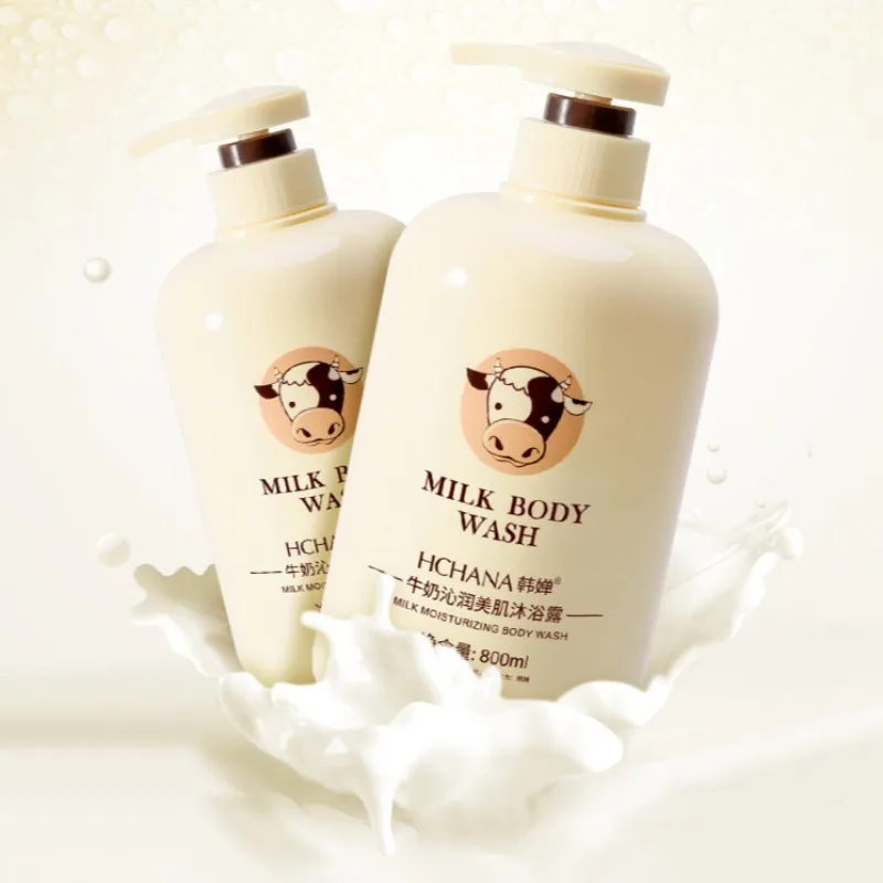 Milk Silky Body Shower Gel Nourishing Whitening Moisturizing Smoothing Firming Fragrance Skin Care Shower Gels for Dry Skin