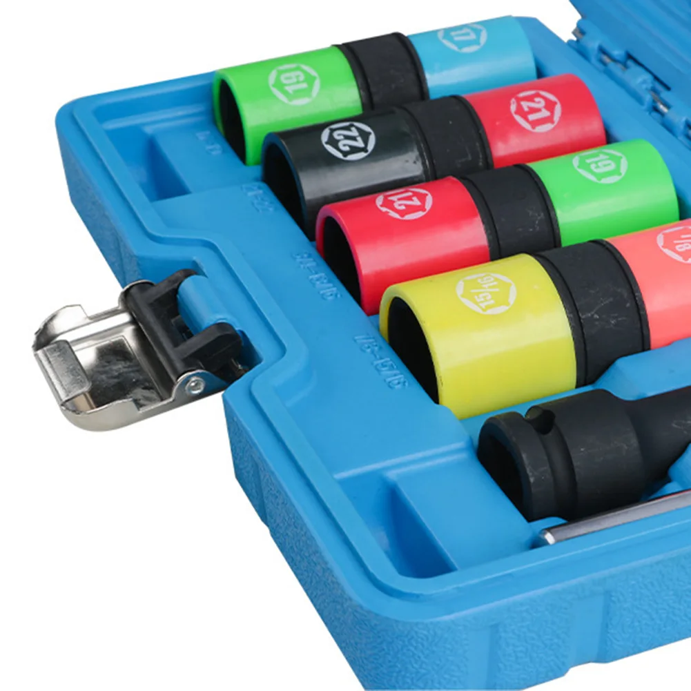 

Набор головок с двойной головкой и гайкой, набор головок для приводного колеса 1/2, глубокая розетка 17-22 мм, защитная втулка для шин, настенное автоматическое удаление автомобиля