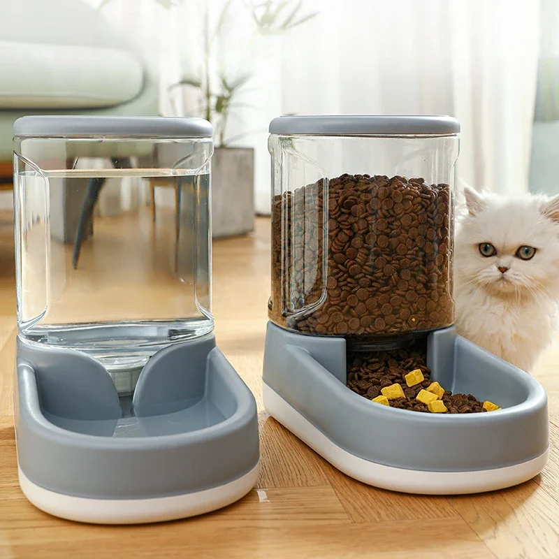 1Pc 3.8L Pet Water Bowl Food Feeder Automatic Dog Feeding Bowl Water Dispenser Cat Drinking Bowl Food Container Pet Dishware