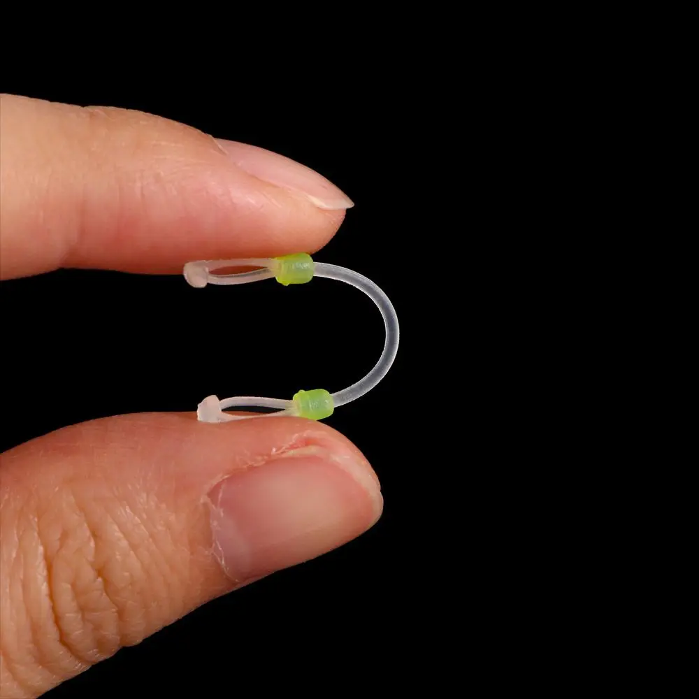 10Pcs Space Bean Line Swivel Tool Double Head Silicone Double Hook Fish Hook Fixed Distance Splitter Fish Line Separator