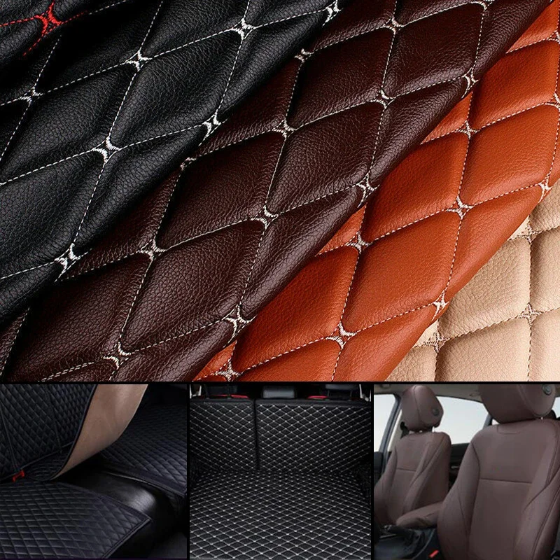 

1M Artificial Pu Leather Thick Sponge Quilted Leather Fabric for Diy Car Floor Mat Background Wall Sofa Furniture Upholstery
