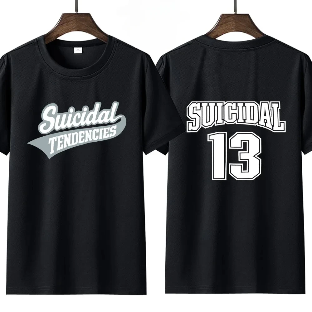 Summer 100% Cotton T Shirt Oversized Tee Shirt  Suicidal Tendencies 13 Logo Graphics T-shirt Men male  Short Sleeve Streetwear