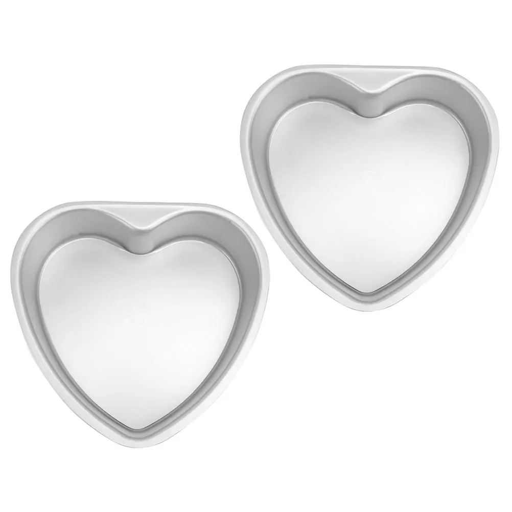 

2Pcs Heart Shaped Cake Molds 6 Inch Aluminum Alloy Easy Demould Baking Tools Mini Cheesecake Pans Flan Deep Oven Cake Molds For