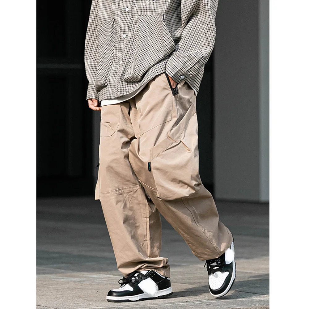 Men's Pocket Jumper Cargo Pants Trousers Jogger Wide Leg Trousers Casual Gothic Sweatpants Streetwear New Pants Techwear Men