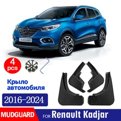 Mud Flaps Guard para Renault Kadjar, Splash Mudguard, Fender, Acessórios de Carro, 2016, 2017, 2018, 2019, 2020, 2021, 2022, 2023, 2024