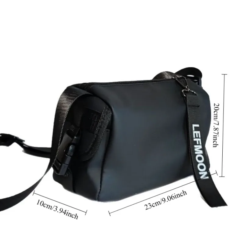 1/2PCS Bag Solid Black Printed Webbing Quick-release Buckle Wear-resistant PU Casual Small Shoulder Bag for Men Commute Sports - view 4