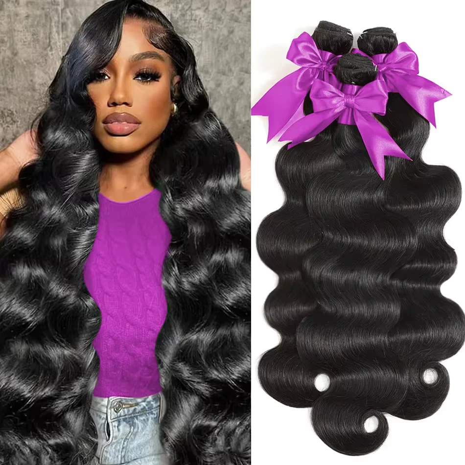 

Body Wave 1 3 Bundles Brazilian Remy 100% Unprocessed Human Hair Wavy Bundles Weave Extensions Natural Color Hair For Women BPHW