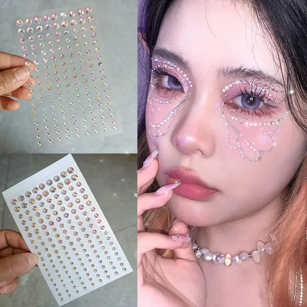 Y2K Hip Hop Rock False Piercing Eyebrow Stud Lip Stud Eye Makeup Water Drop Sticker for Women Body Jewelry Stickers Gifts