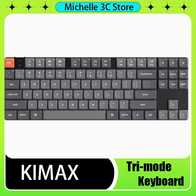 K1Max Three Mode Hot Swappable PBT  Wireless Low Axis Mechanical Keyboard 80% Bluetooth Three Mode PC Gaming Office Custom Slim