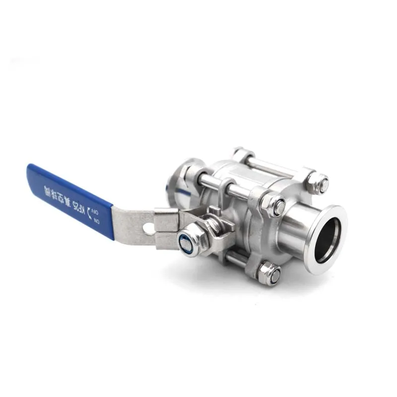 Elettrovalvola KF16 KF25 KF40 KF50 Three Piece Model Manual High Vacuum Ball Valve SUS304 Stainless Steel Ball Valve Homebrew Acqua e vapore — dettaglio 4