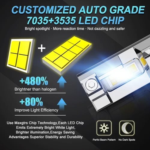 Imagen 2 del producto 2x bombillas LED H15 Canbus sin Error 90W 24000LM CSP luces de coche para Audi Mercedes Benz Volkswagen Golf luces de circulación diurna