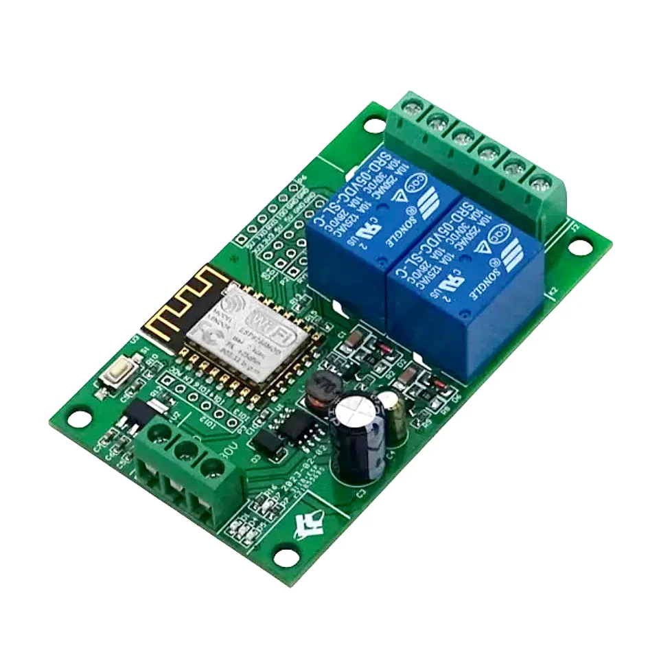 ESP8266 ESP-12F WiFi AC 250V / DC 30V 2 Channel Relay Module Wireless Development Board for Arduino Smart Home