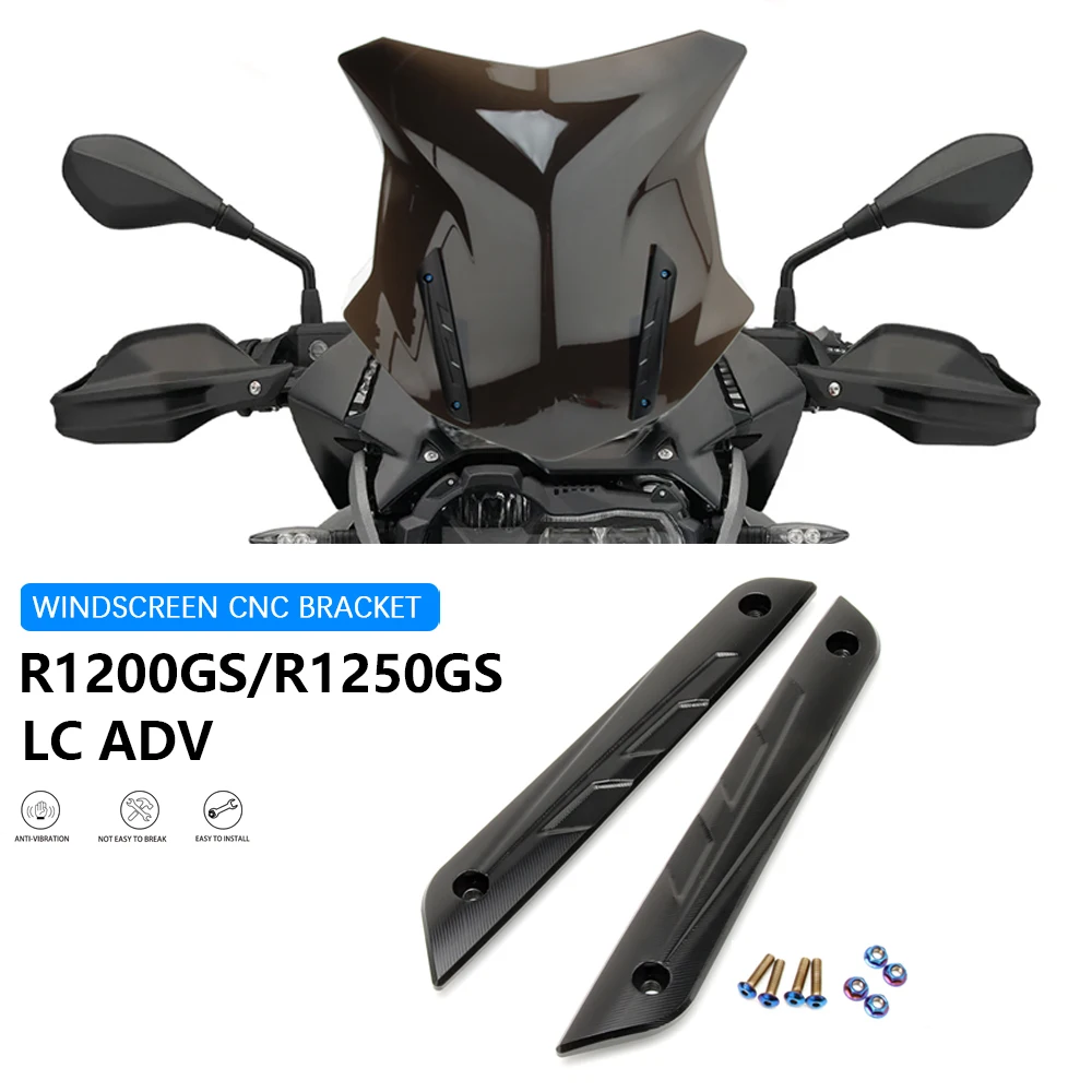 

R1200GS R1250GS NEW Windscreen aluminium Bracket Mount Motorcycle Wind Shield Trim Strip Kit For BMW GS R1200 ADV R1250 GSA LC