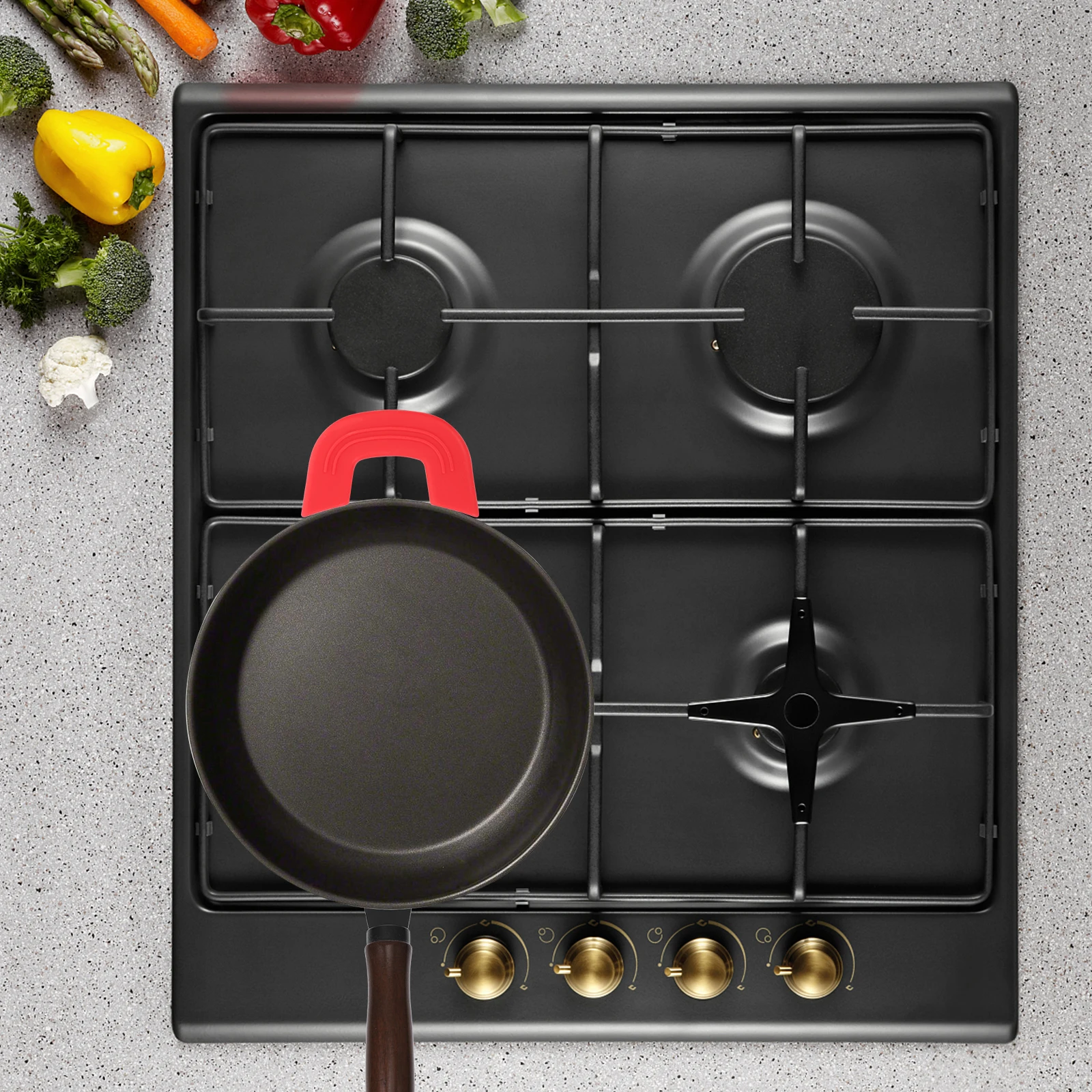 

4pcs Heat-Resistant Protectors Anti-Scalding Covers Non-Slip Holders For Kitchen Cookware Pots Pans Restaurant Use Practical