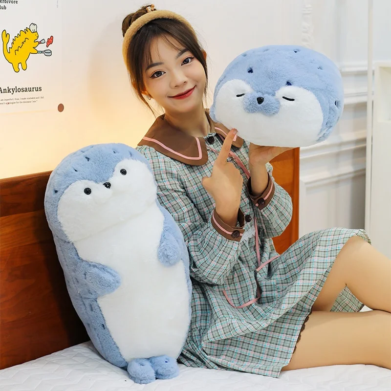 Soft Cute Seal Plush Toy Otter Stuffed Animal Hugging Sleep Pillow Christmas Gift For Girls Kids Plushie Cuddly Toy