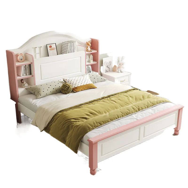 

Solid wood bed modern and simple, home economy, master bedroom home single bed