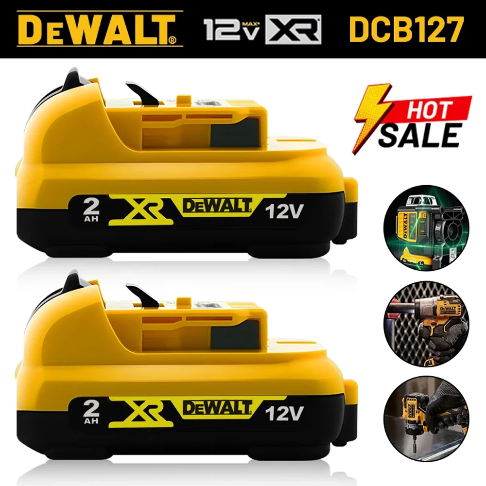 

Original Dewalt battery 12V, 2.0Ah, DCB125, DCB124, DCB122, DCD710 2000mAH MAX rechargeable power tool battery