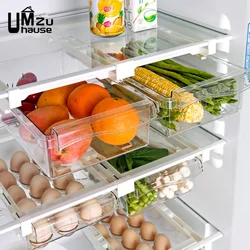 Fridge Drawer Box Eggs Fruit Vegetable Food Storage Slide Tray Case Refrigerator Divided Holder Hanging Shelf Kitchen Organizers