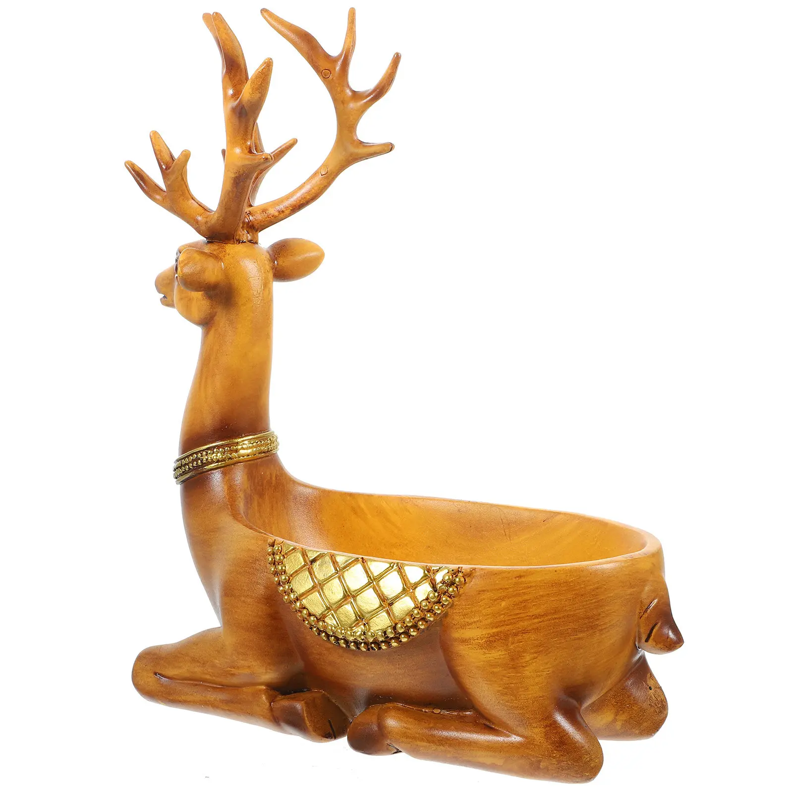 

Deer Shaped Storage Box Resin Deer Key Holder Jewelry Tray Sundries Organizer Desktop Ornament Home Office Decor Cozy Warm