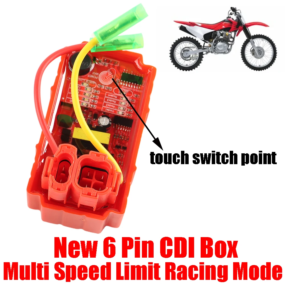 Novo para honda crf230f crf230 crf erz 300s kayo k5 cg99 peças da motocicleta multi toque inteligente 6 pinos cdi corrida limite de velocidade ignição