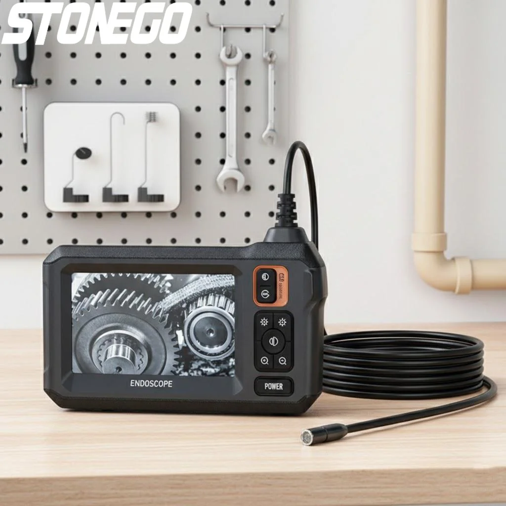 

1080P HD WiFi Endoscope 43 Inch Display 15m Cable Dual Head Automotive Inspection Tool for Electrical Pipeline Repair