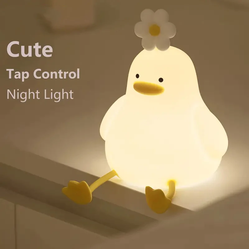 Cute Duck Light Up Ornament - Touch Control, Adjustable Brightness, Perfect Children's Gift at Bedtime