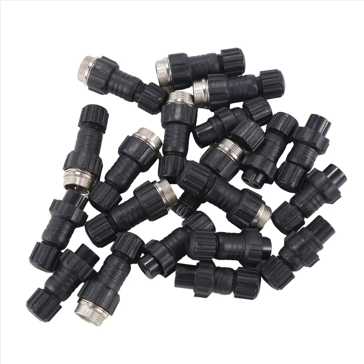 KSOL 10Sets GX16 M16 QL16 Plastics 16MM Aviation Plug Male Female Docking Panel Mounted Connector 2Pins