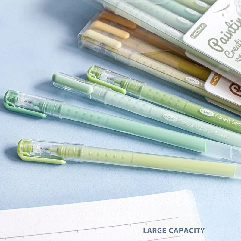 9-teiliges romantisches mehrfarbiges Stiftset mit Gel-Tinte, Vintage-Marker, Liner, 0,5 mm Kugelschreiber, Schreibwaren, Geschenk, F3091 – Detail 10