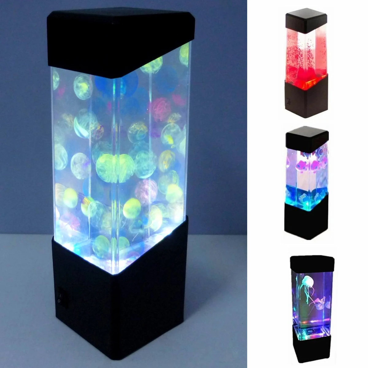 Led Jellyfish Night Light Aquarium Fish Trunk Shape Bedroom Lamp Room Decor Decorative Luminaires Holiday Gifts Light