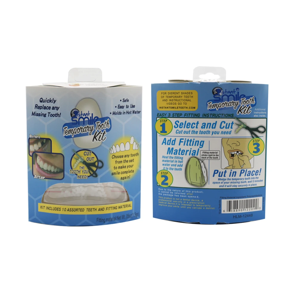 Fake Teeth Denture Veneers Upper Lower Snap Brace Flexible Comfort Fit False Tooth Repair Filling Materials