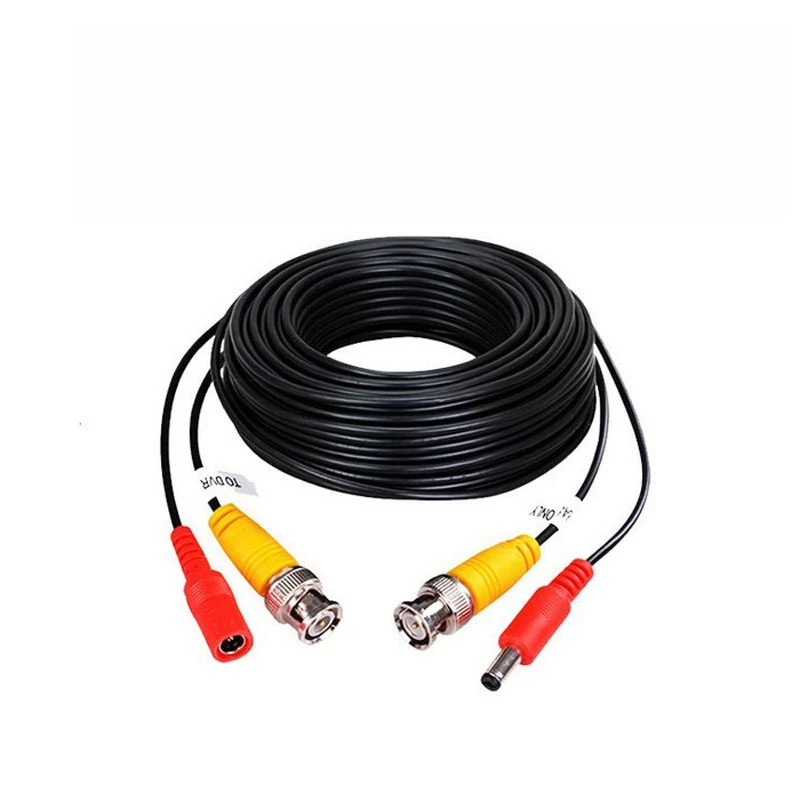 5-50M BNC DC Power Combo Cable, CCTV Camera Video Power Integrated Extension Cord Surveillance Coaxial Wire