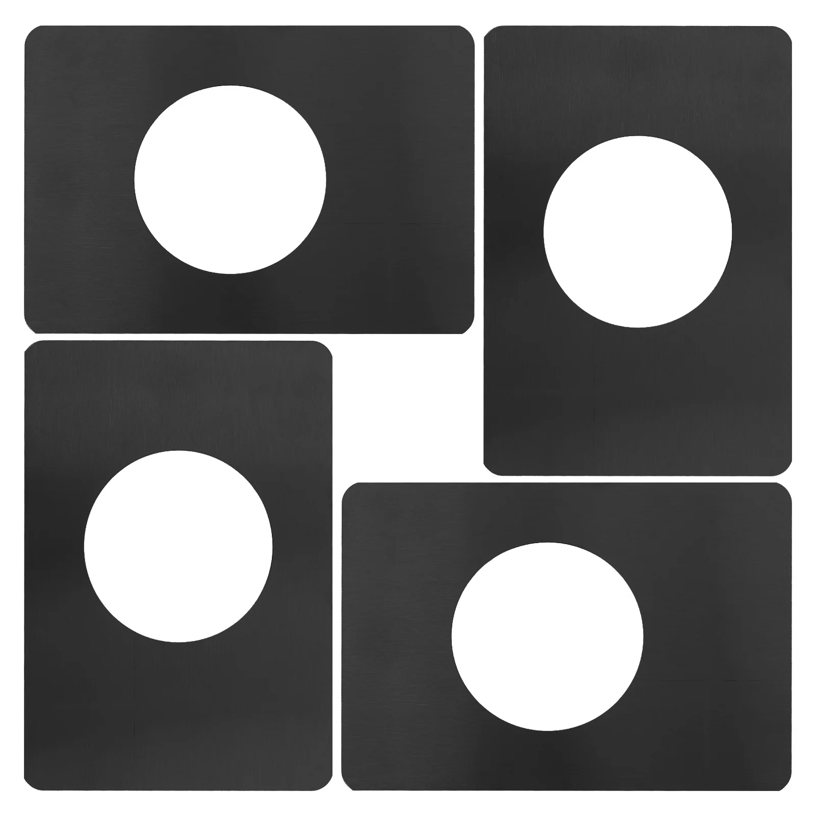 

4pcs Door Repair Plate Lock Fixing Reinforcement Cover For Wood Doors Scratch Coverage Easy Install Deadbolt Cover Sliding Barn