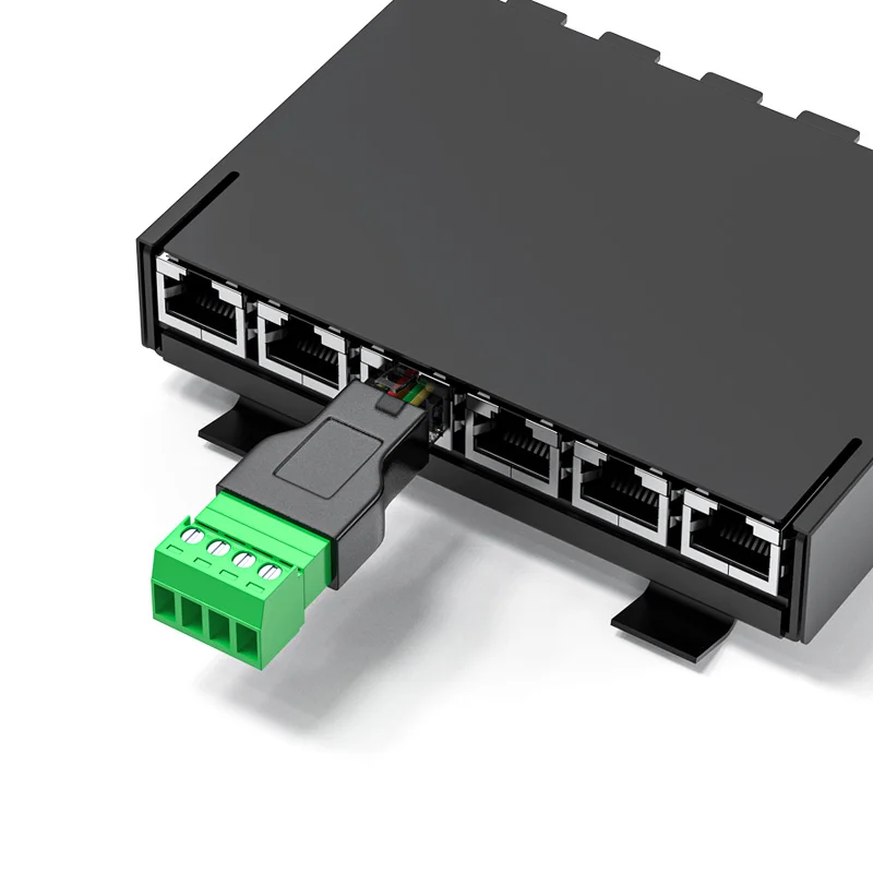 RJ11 to 4pin Terminal Solderless Phone Crystal Head 6P4C Pressure Free Joint rj11 Quick Docking Network Conversion Connector