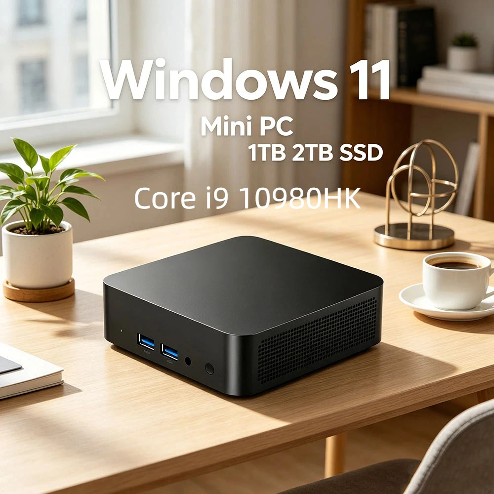 Prime Windows 11 Pro Mini PC Core i9 10980HK 32GB RAM 1TB 2TB SSD 4K HD WiFi6 BT5.2 Home Gaming Desktop With 3 Years Warranty