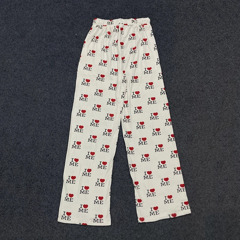 Dames losse comfortabele huisstijl bedrukte letterbroek herfst casual nieuwe mode damesbroek