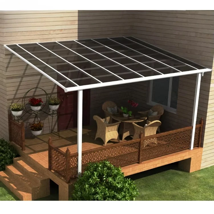 Outdoor Garden Pergola Patio Polycarbonate Roof Covering Aluminum Terrace Canopy