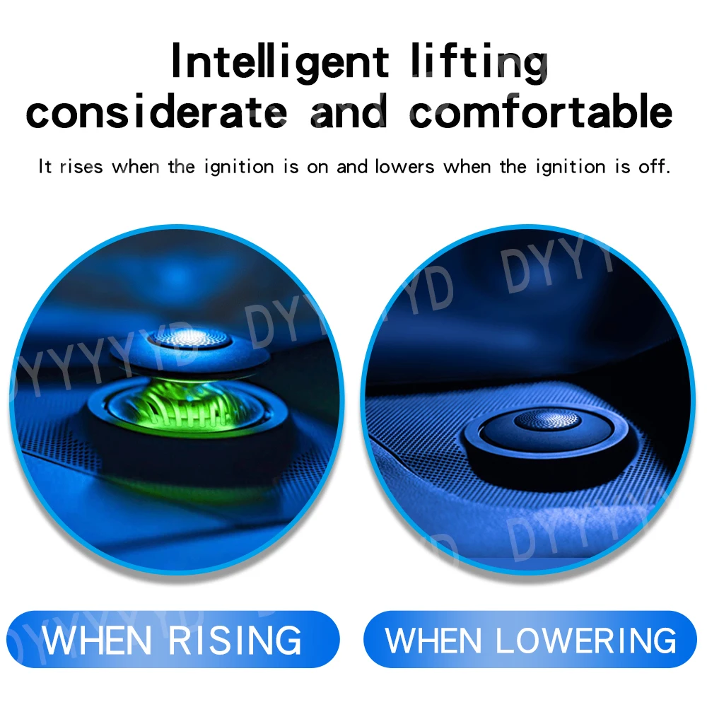 لكزس ES 2018-2023 RX 2016-2023 رفع مكبر الصوت المتكلم أداة معلقة الكهربائية ثلاثة أضعاف القرن APP التحكم LED 64 ألوان #4