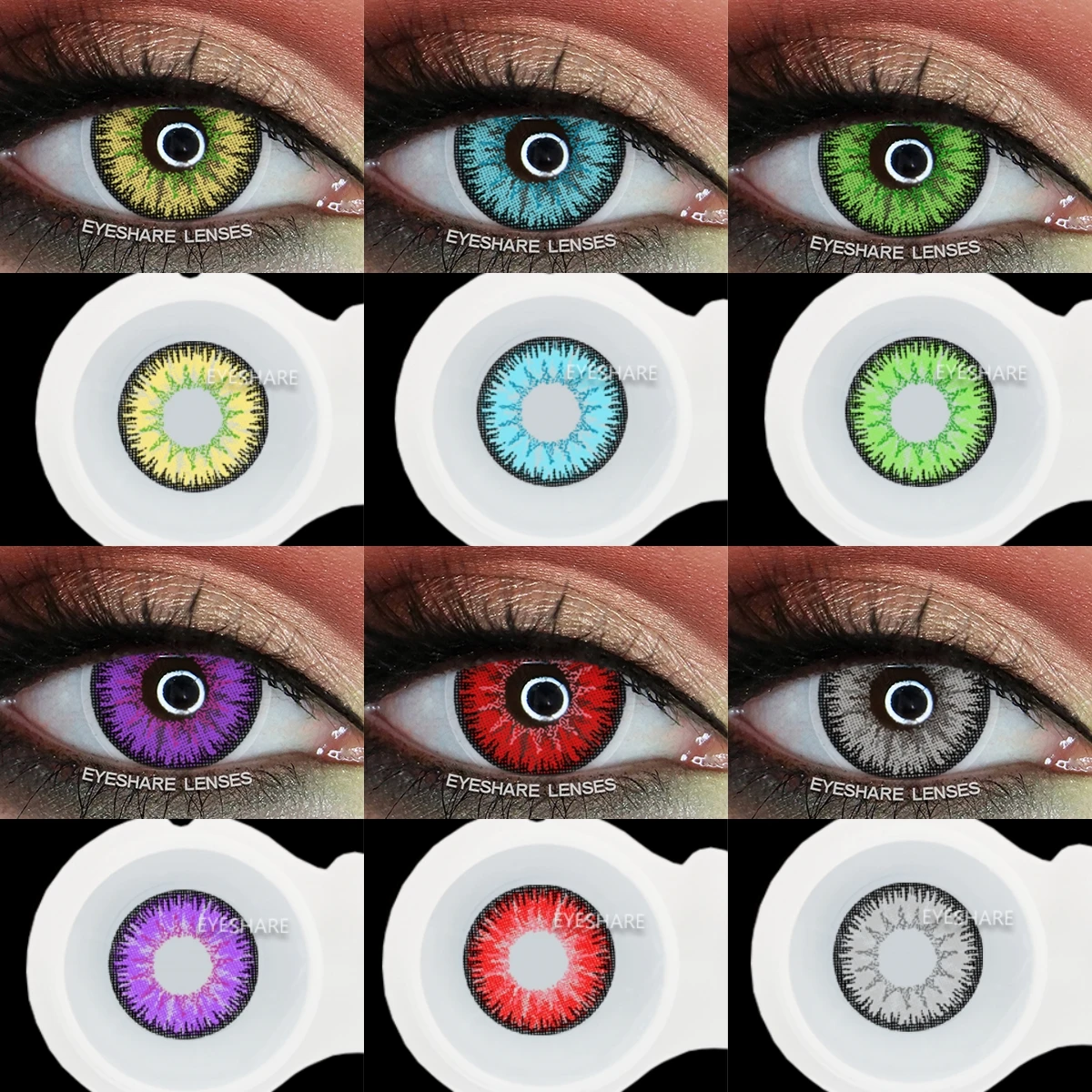 EYESHARE  1Pair Color Contact Lenses For Eyes AYY Anime Cosplay Colored Lenses Blue Halloween Lenses Contact Lens Beauty Makeup