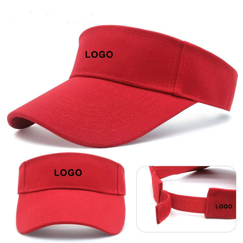 Custom Logo Summer Sun Visor Cap Men Women Sports Golf Cap Unisex Team Tennis Hats Adjustable Baseball Hat Visor Gorras