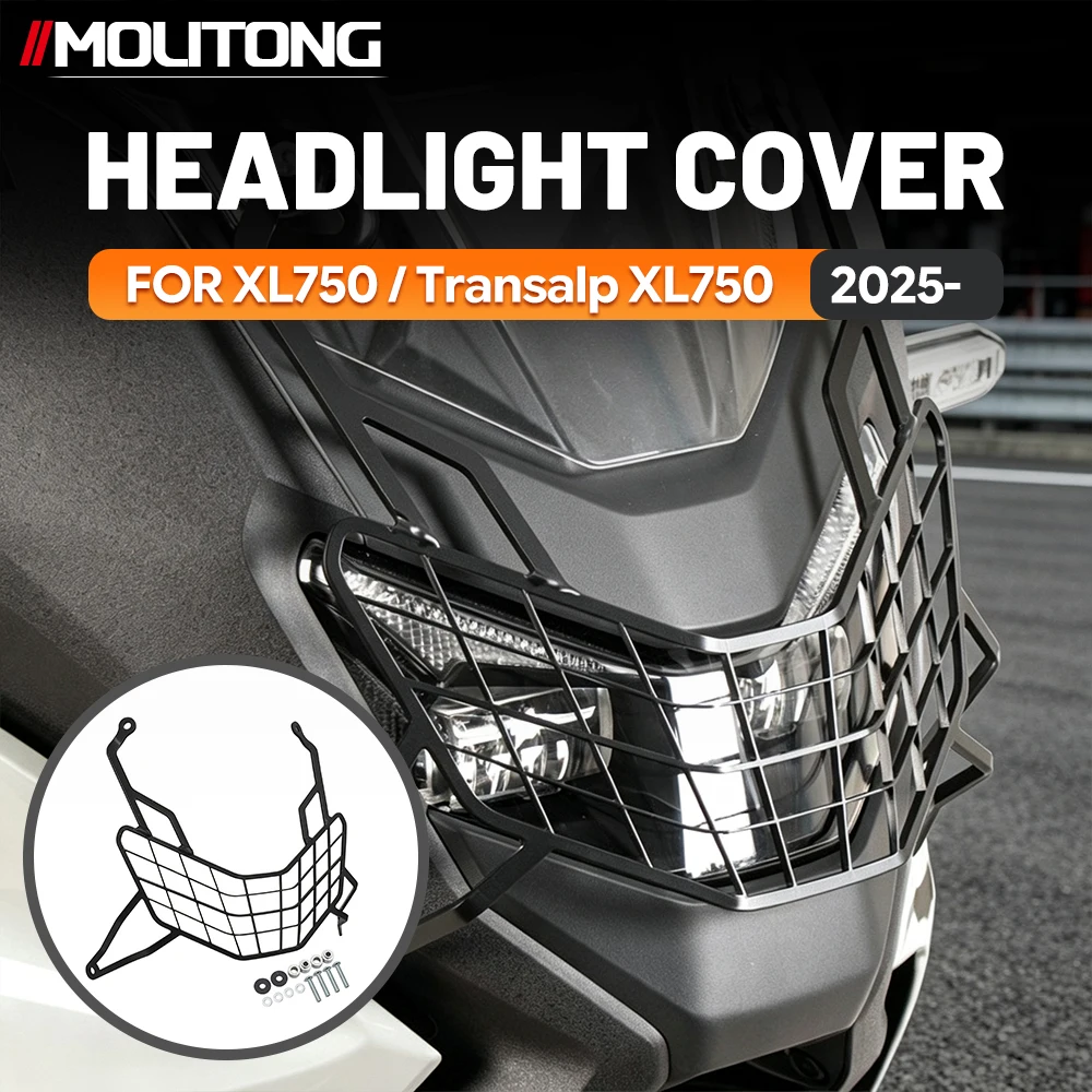Motorcycle Headlight Guard Grille Protector FOR HONDA XL750 Transalp 2025- Head Lamp Protection Cover Stainless Steel Motorbike