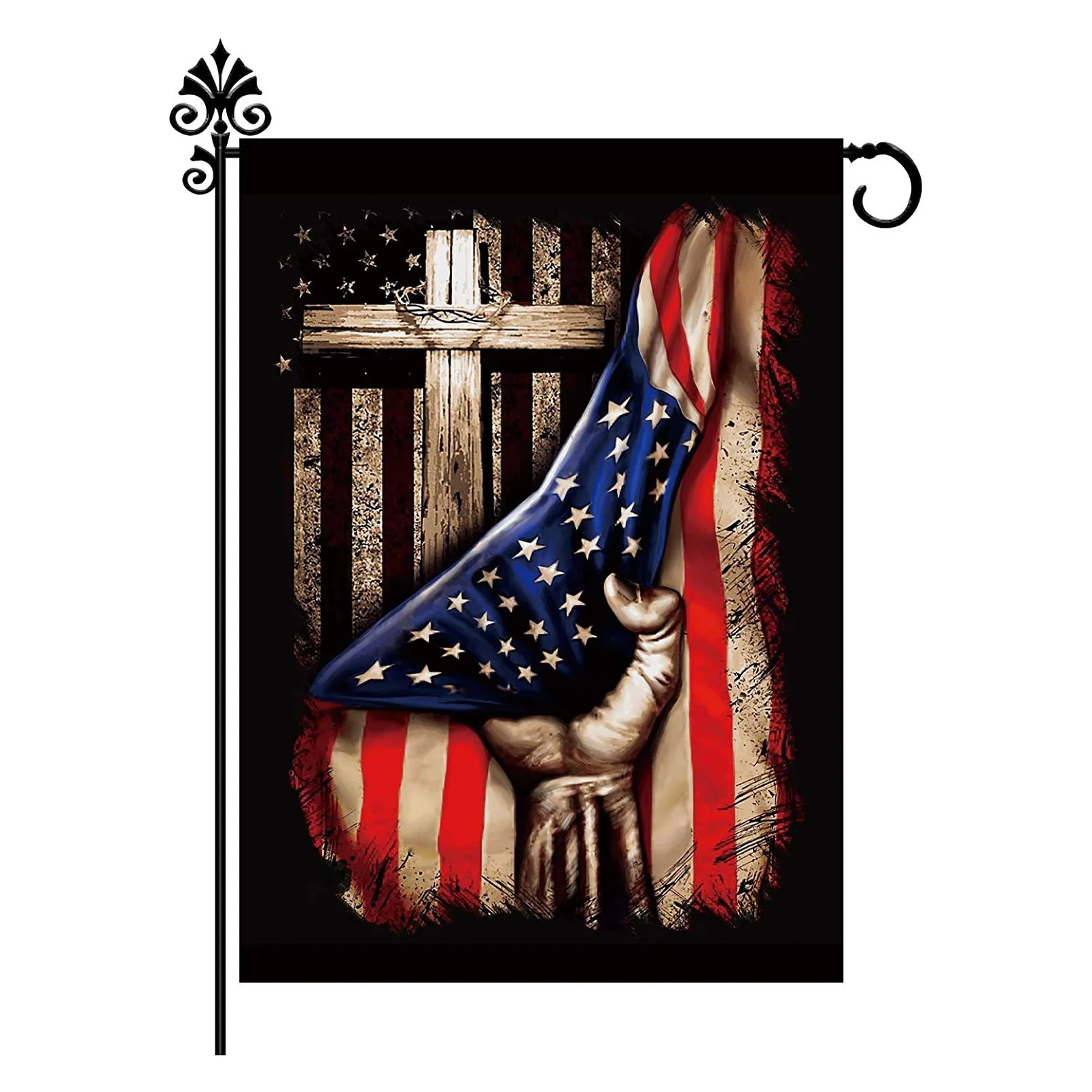 

American Independence Day Linen Garden Flag National Day Garden Decoration Flag House Door Welcome Flag Home Decoration