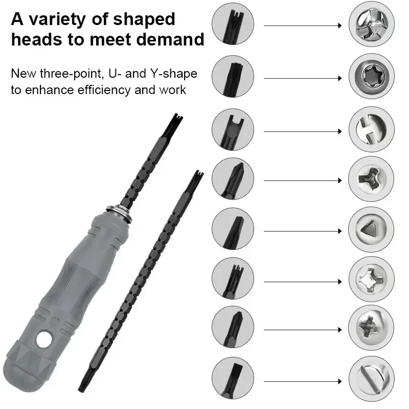 Precision Cross Double Head Multifunctional Maintenance Manual Tool 13/17 in 1 Magnetic Screwdriver Set