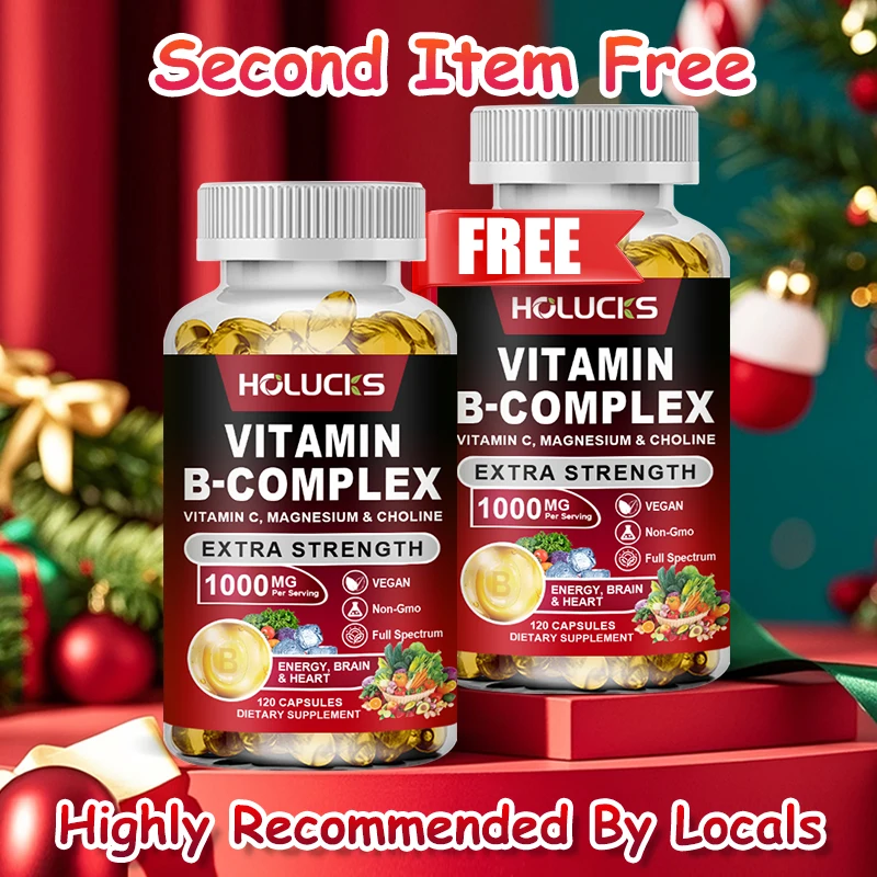 

High Potency Vitamin B Complex Supplement, for Fights Fatigue, Boosts Brain Function & Heart Health, Energy & Mood, Men & Women