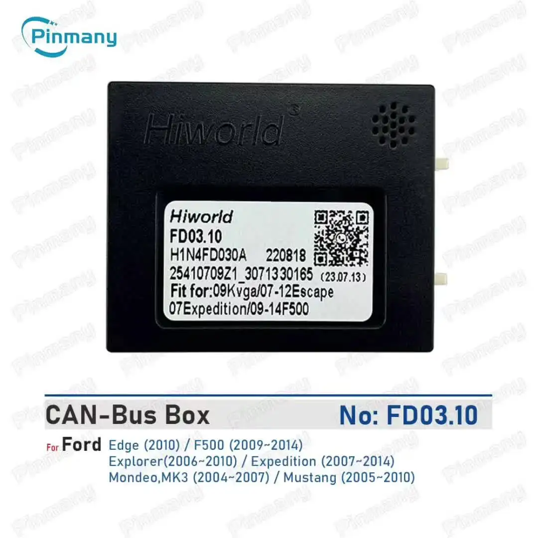 Car Radio CAN Bus Decoder HIWORLD FD03 20-pin Black Box for Ford