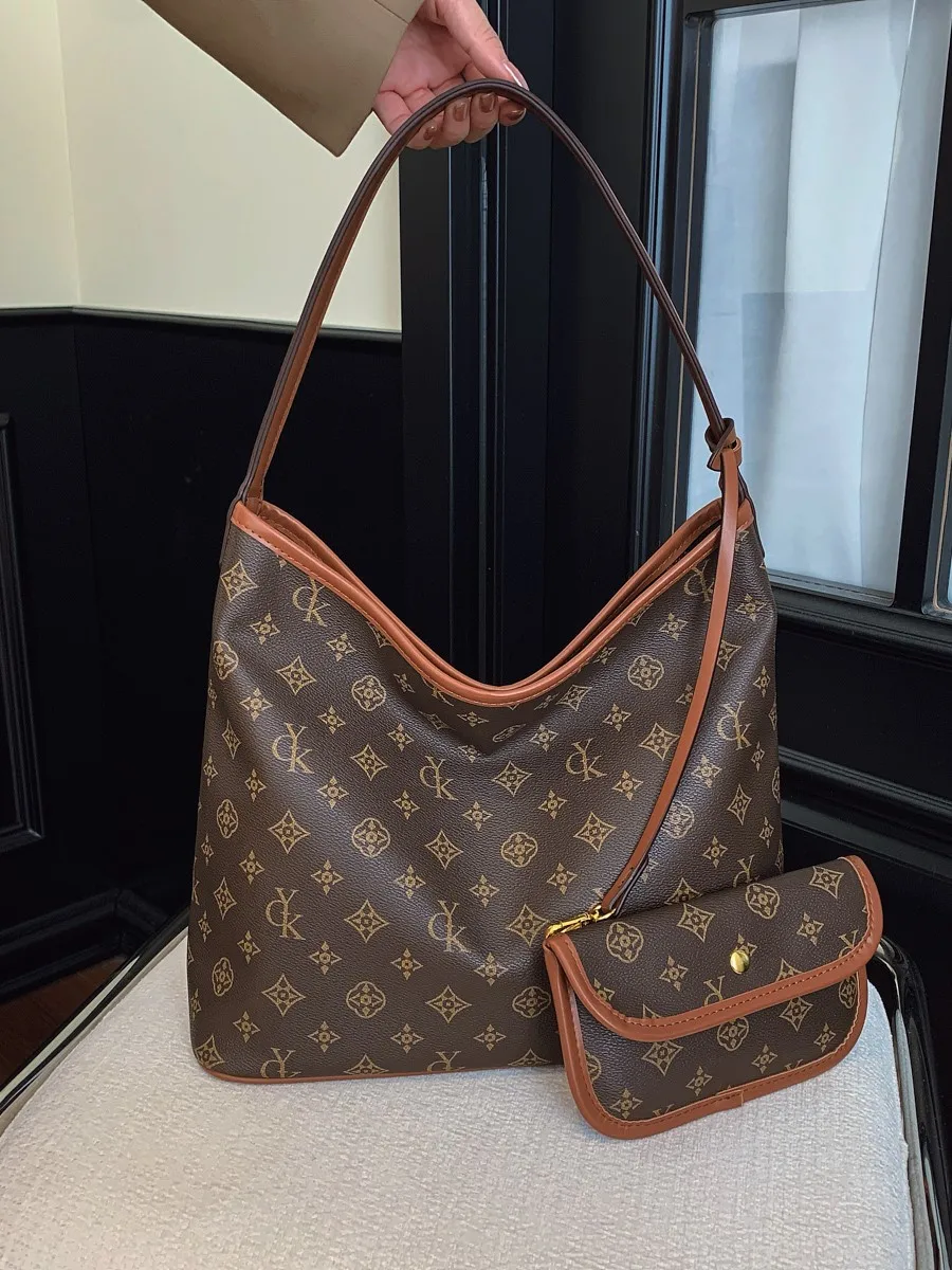 

Сумка-тоут из натуральной кожи GBP Flagip, большая вместительная сумка, сумка на одно плечо, сумка для мобильного телефона, с цветочным узором