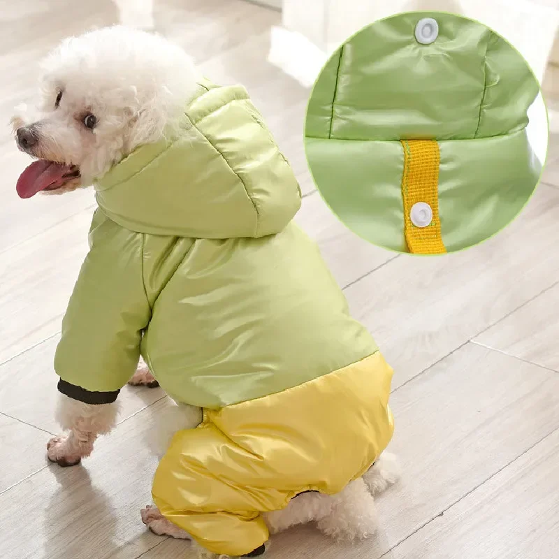 

Waterproof Dog Clothes Thick Warm Dog Jumpsuit Outfit Pomeranian Poodle Bichon Frise Japanese Spitzbn Pet Clothing Costume Pants
