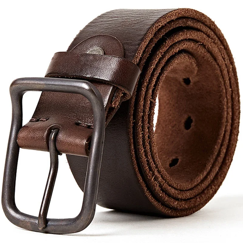 

Vegetable Leather Mens Belts Cowskin Waistband Vintage Leather Belt Man Strap Classice Pin Buckle Belt for Men