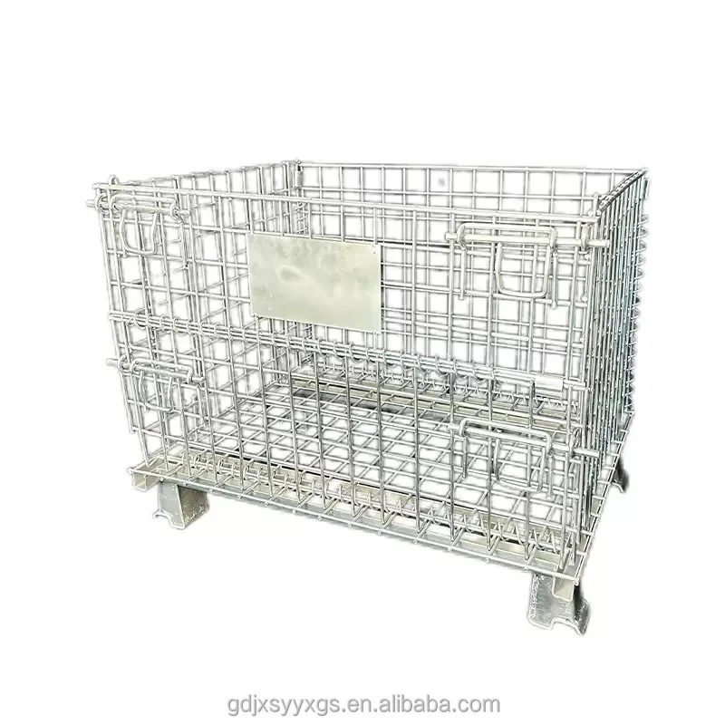 

Heavy Duty Steel High Capacity Removable Warehouse Wire Basket Storage Cage