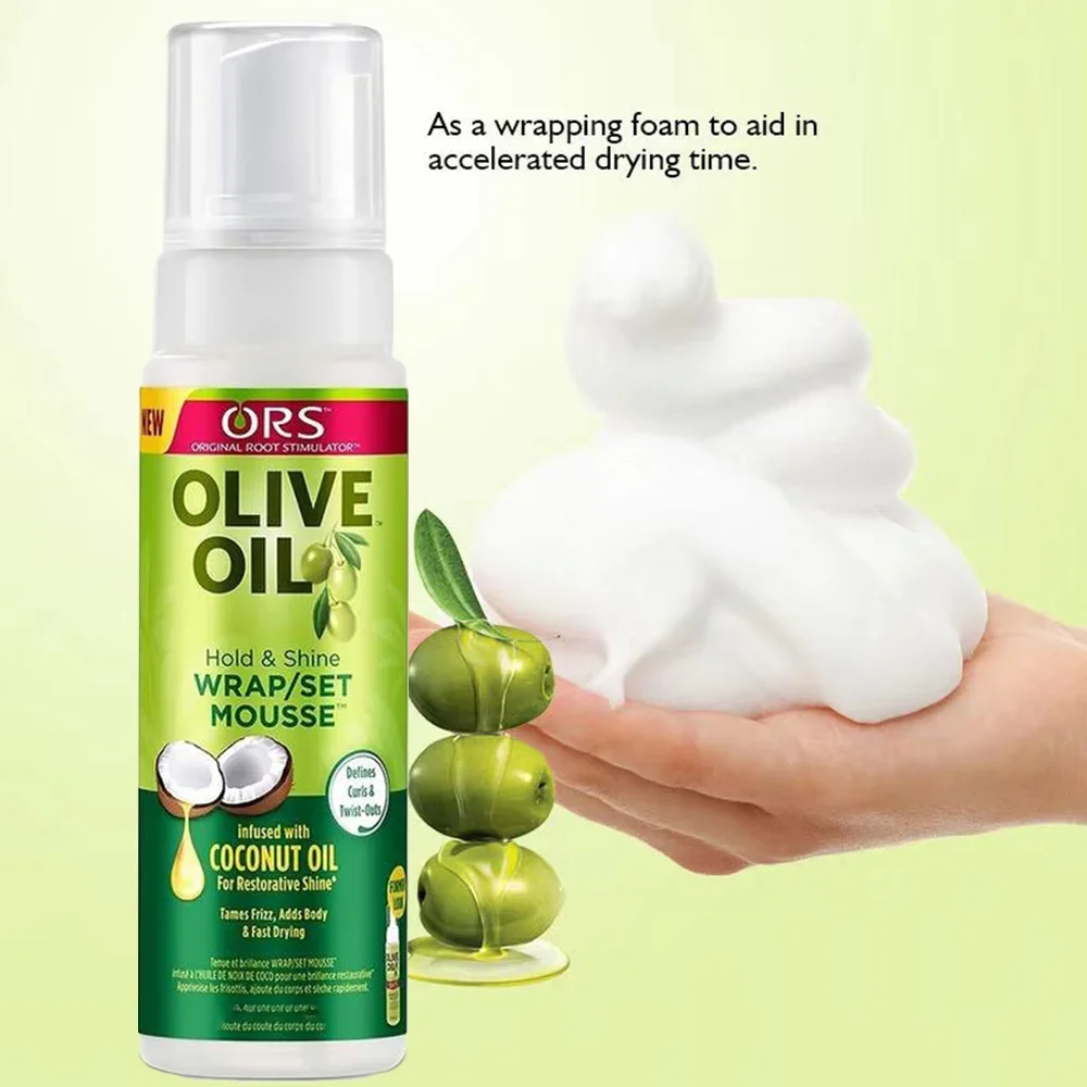 

Мусс для кудрявых волос с оливковым маслом для париков, сильная фиксация, против пушистости, для укладки волос, для женщин